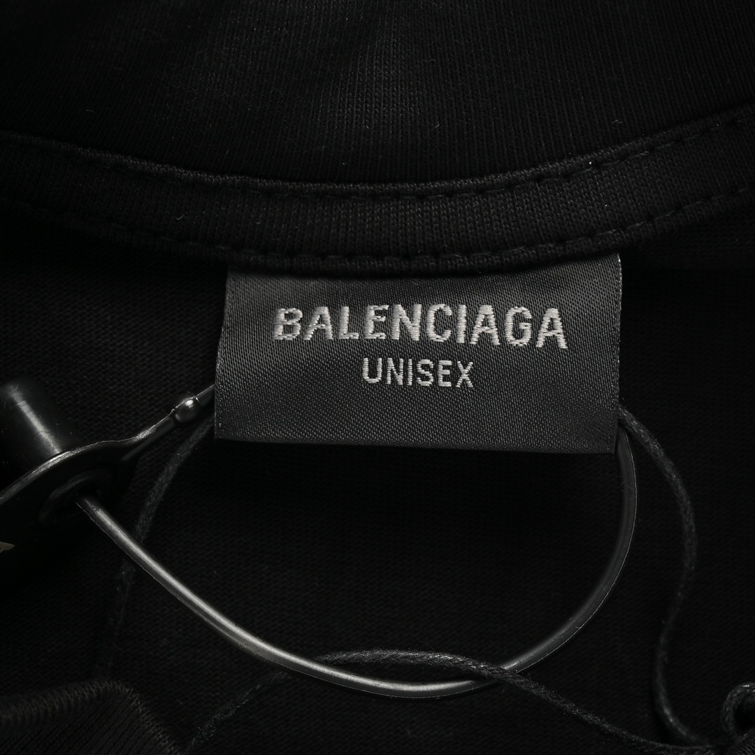 Balenciaga 24ss graffiti letter logo short sleeve