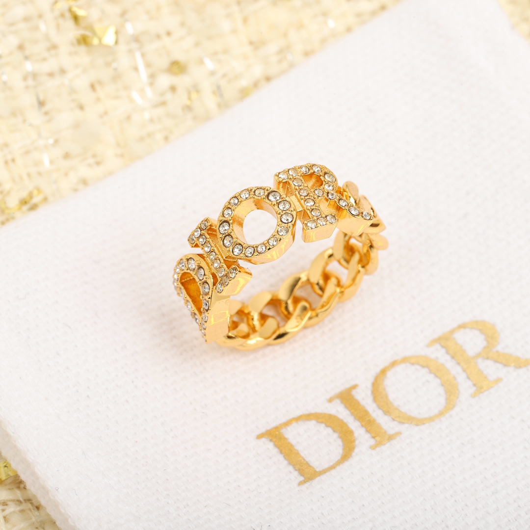 Dior Alphabet Full Diamond Ring
