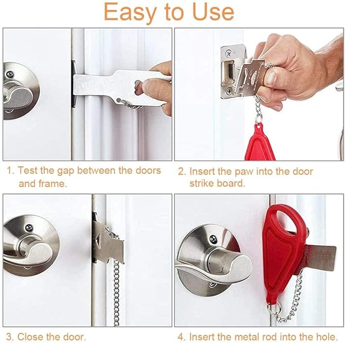 Portable Hotel Door Lock Locks Self