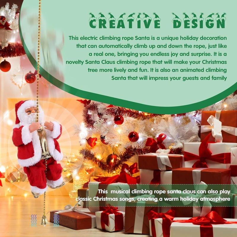 🎄Early Christmas Sale - 50% OFF🔥Electric Santa Climbing Rope Decoration