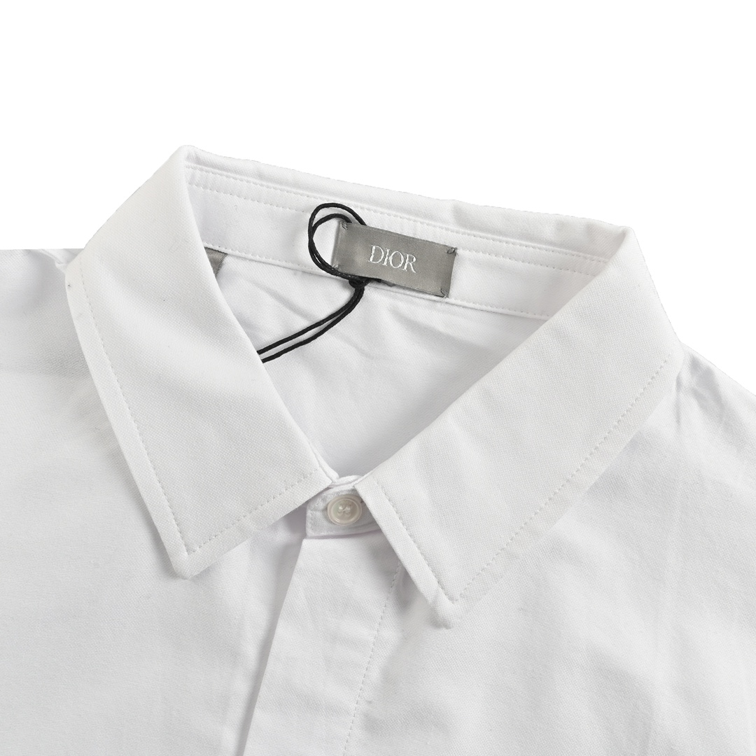 Dior 24Fw heart embroidered long-sleeved shirt