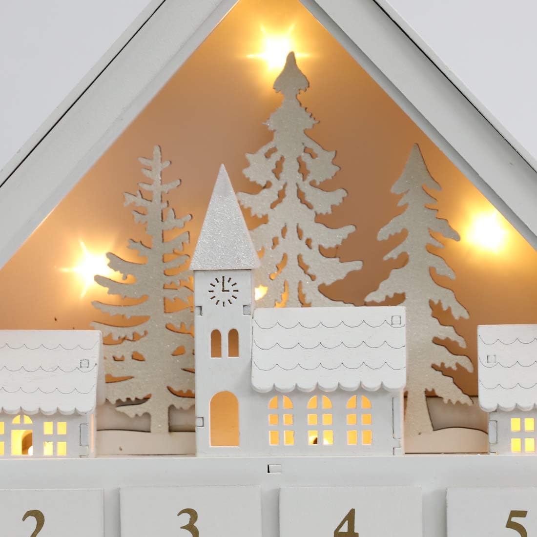 🎄CHRISTMAS ON SALE🔥Christmas Wooden Advent Calendar House with 24 Drawers