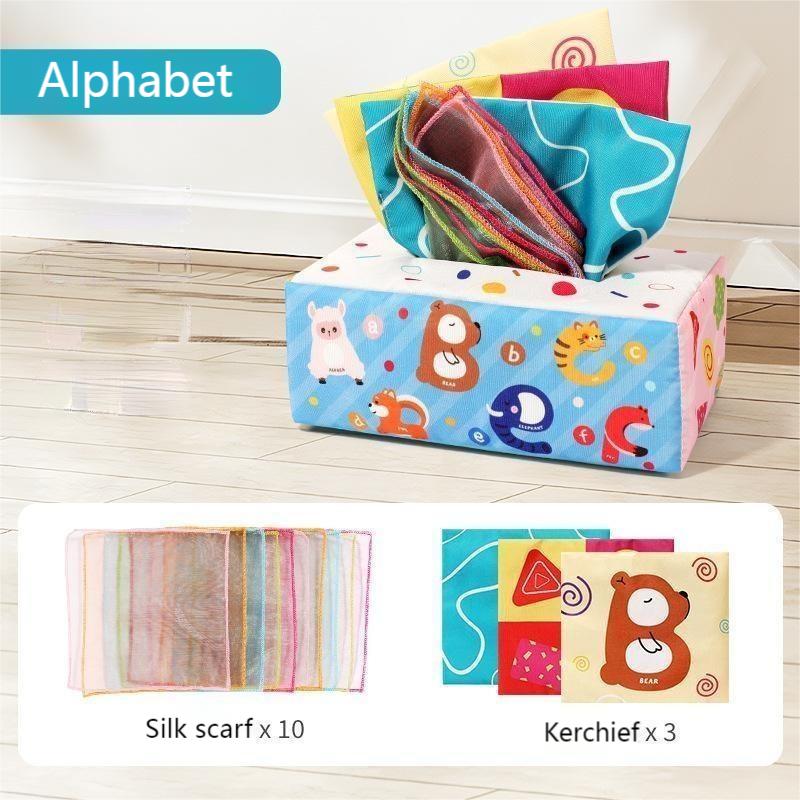 Montessori Sensory Tissue Box Baby Sensory Pull Toy-BUY 2 FREE SHIPPING