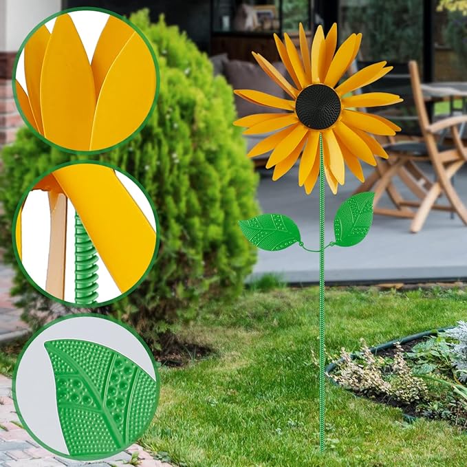 Sunflower Windmill Wind Spinners