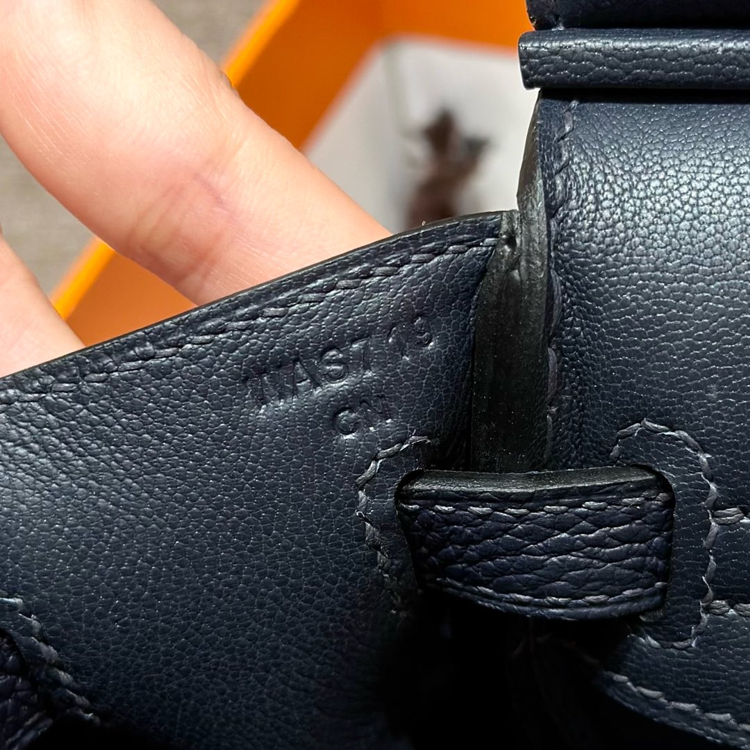 Hermes Birkin 2ZBlue nuit handbag (handmade to order)