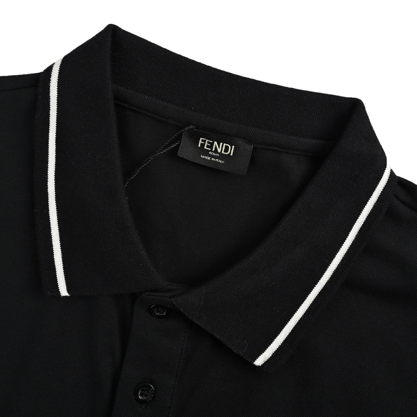 Fendi 25ss Monster Eyes Embroidered Polo Short Sleeve
