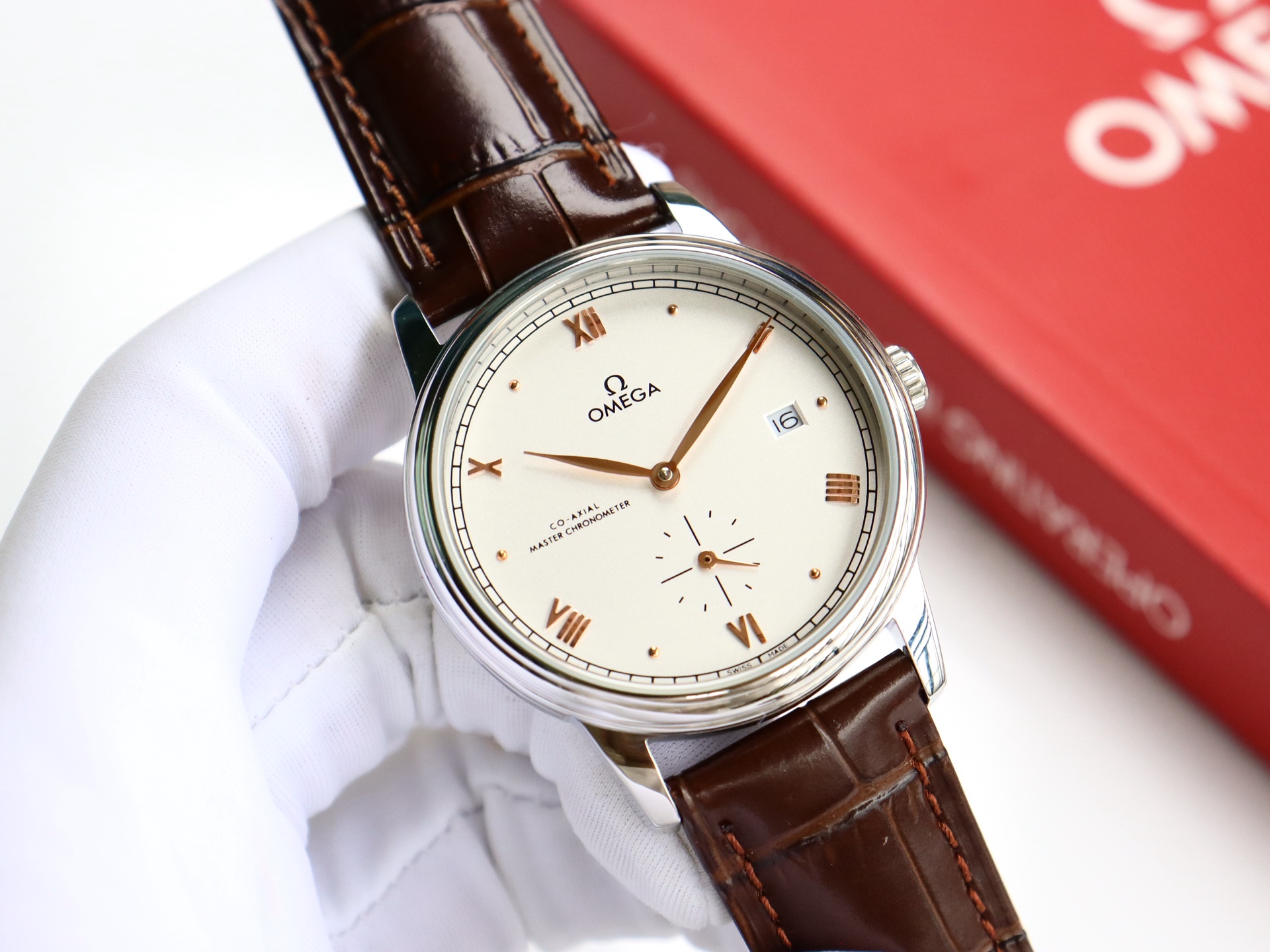 Omega De Ville series two-hand semi-mechanical men's watch