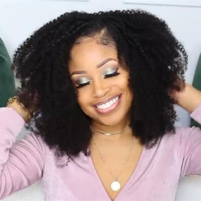 New A Super Curly Wig