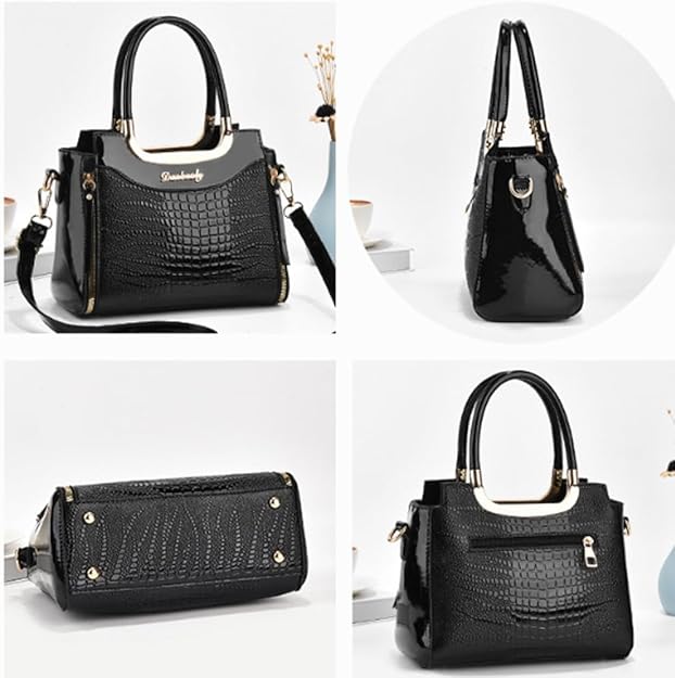 👜👜Women's crocodile print crossbody handbag