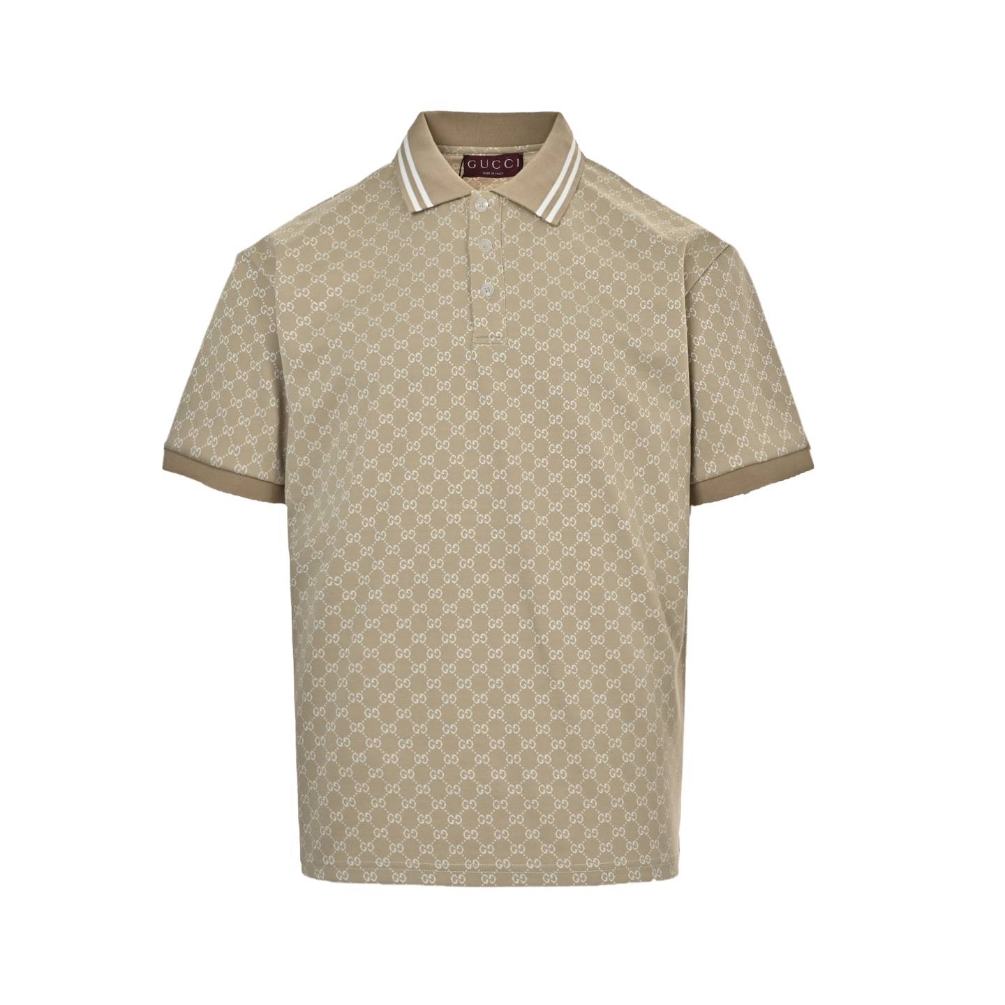 Gucci 25ss full print jacquard Polo short sleeve