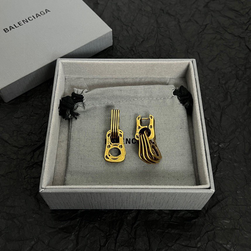 Balenciaga zipper pull earrings