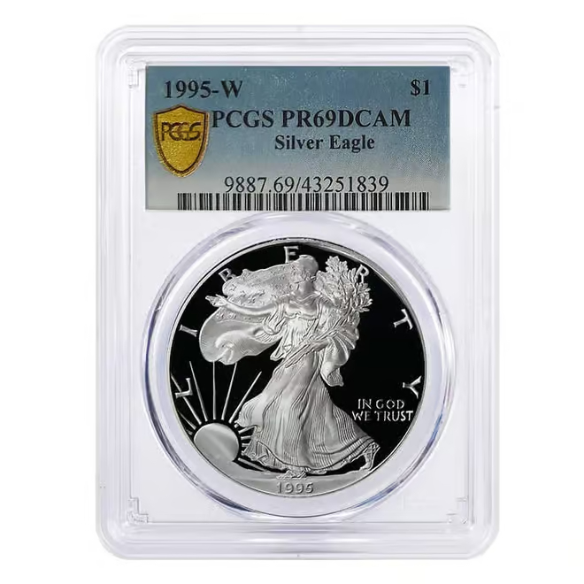 1995-W 1 oz Proof Silver American Eagle PCGS PF 69 DCAM