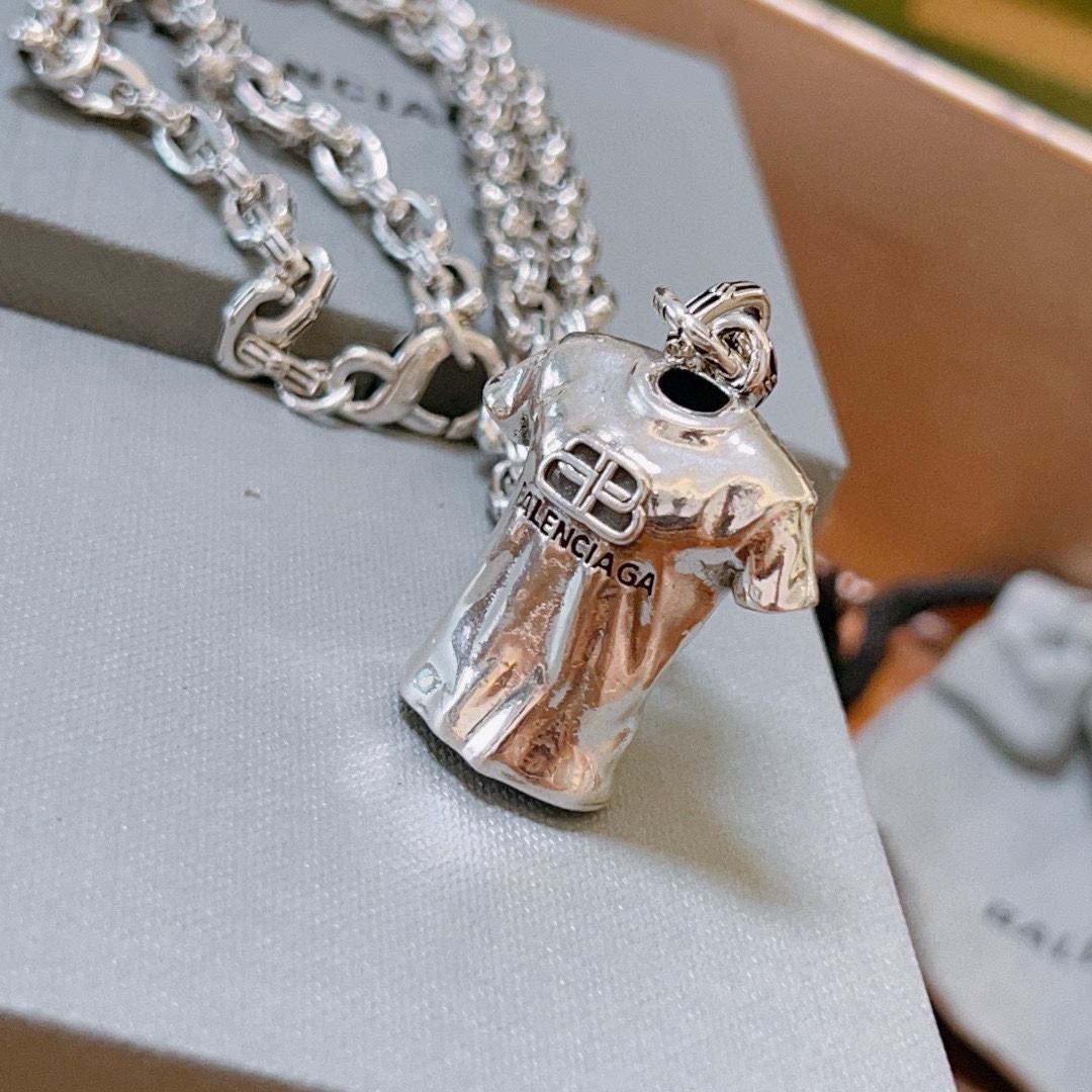 Balenciaga BB Clothes Chain Vintage Necklace