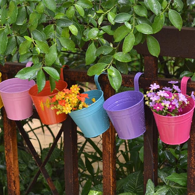 🎍🎍Metal Bucket Hanging Flower Pot(🌺Flash Sale - 50% Off)