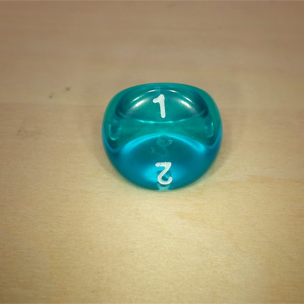 Translucent Gemstone Style D3 (3-Sided) Die Dice