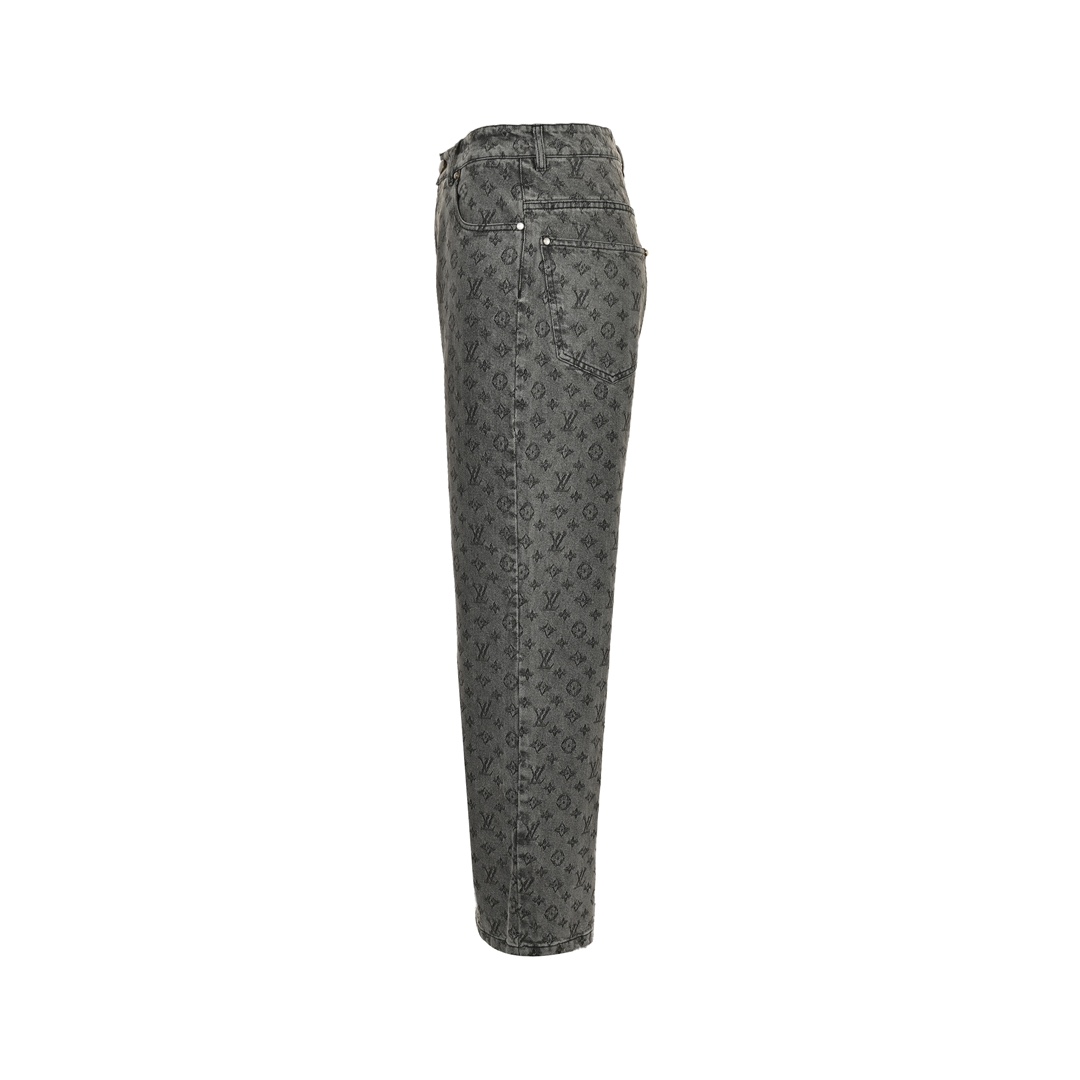 Louis Vuitton 24Fw Grey Monochrome Jacquard Jeans