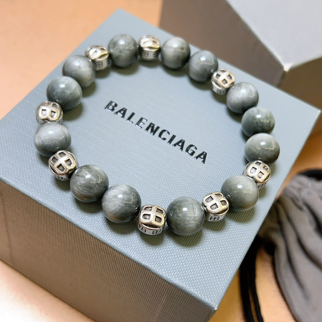 Balenciaga Natural Moonstone Thai Silver Style Bracelet