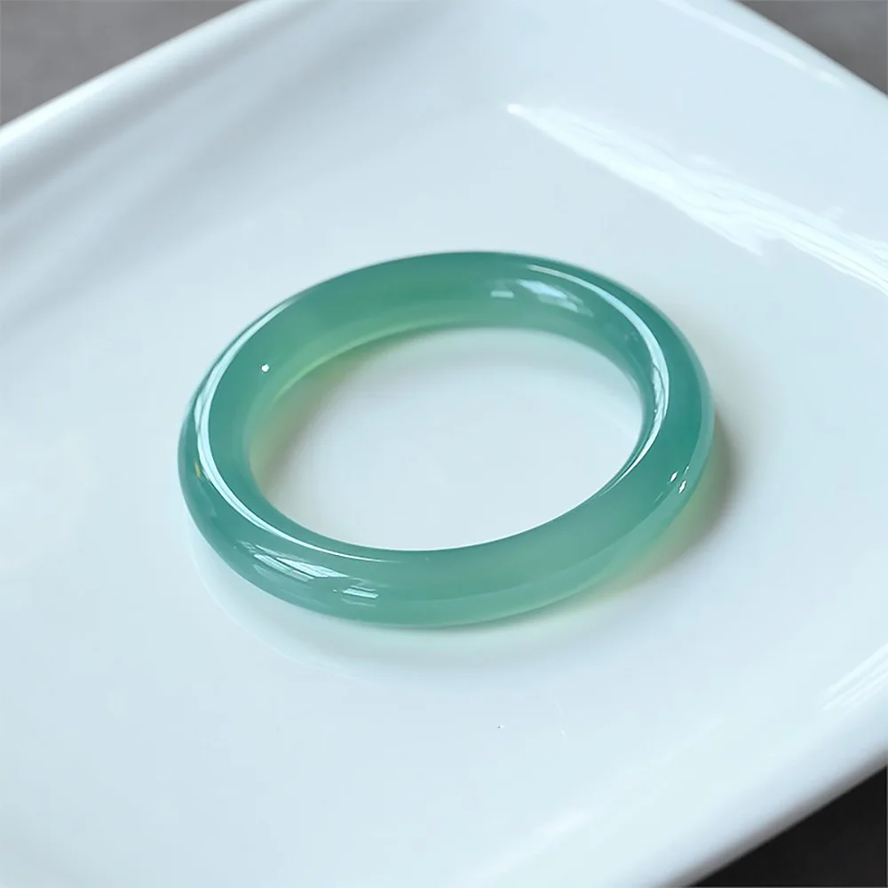 Natural Ice Jade Bracelet For Women Elegant Fine Jewelry Round Chalcedony Agate Bangle Fashion Accessories Gifts Free Shipping