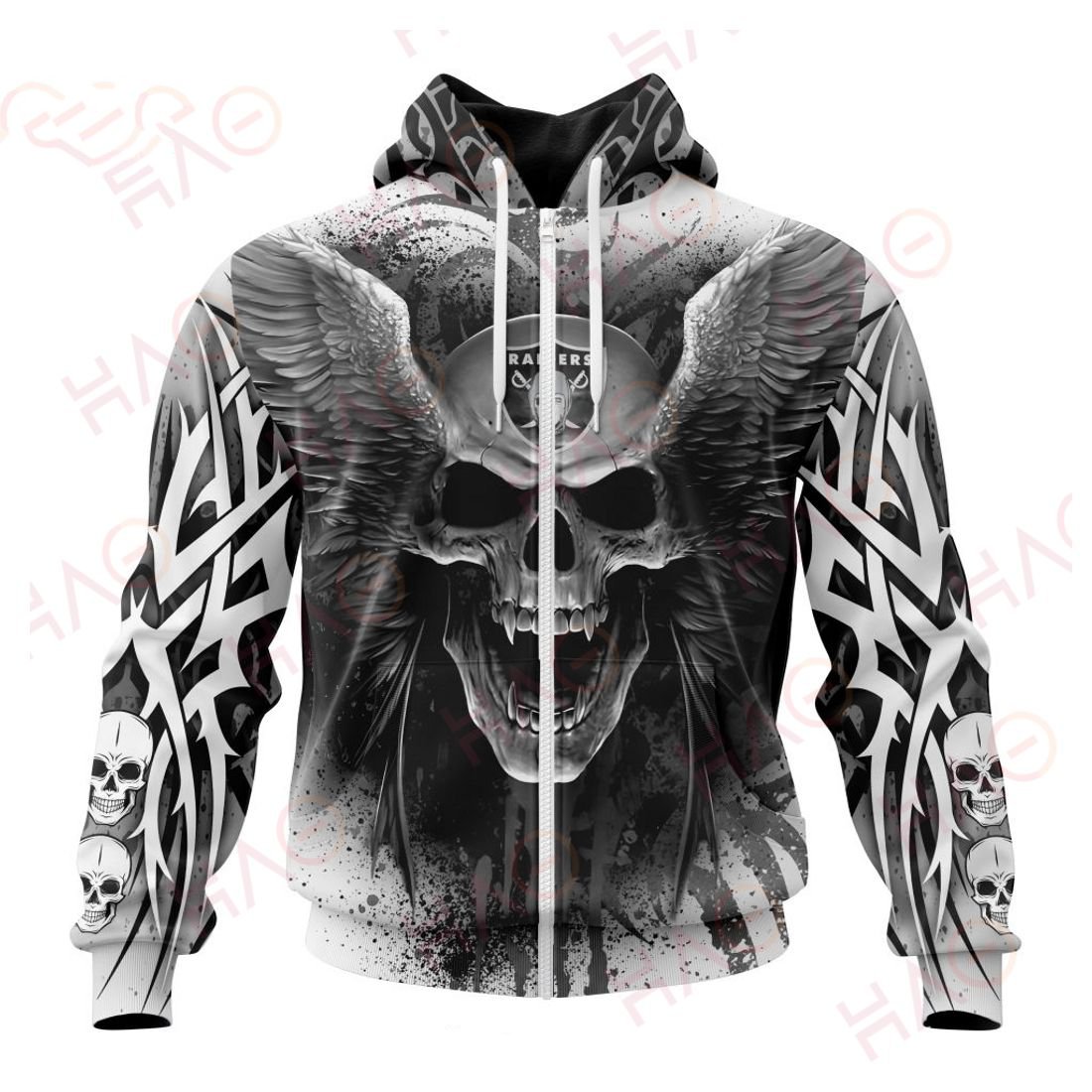 LAS VEGAS RAIDERS 3D HOODIE SKULL ART