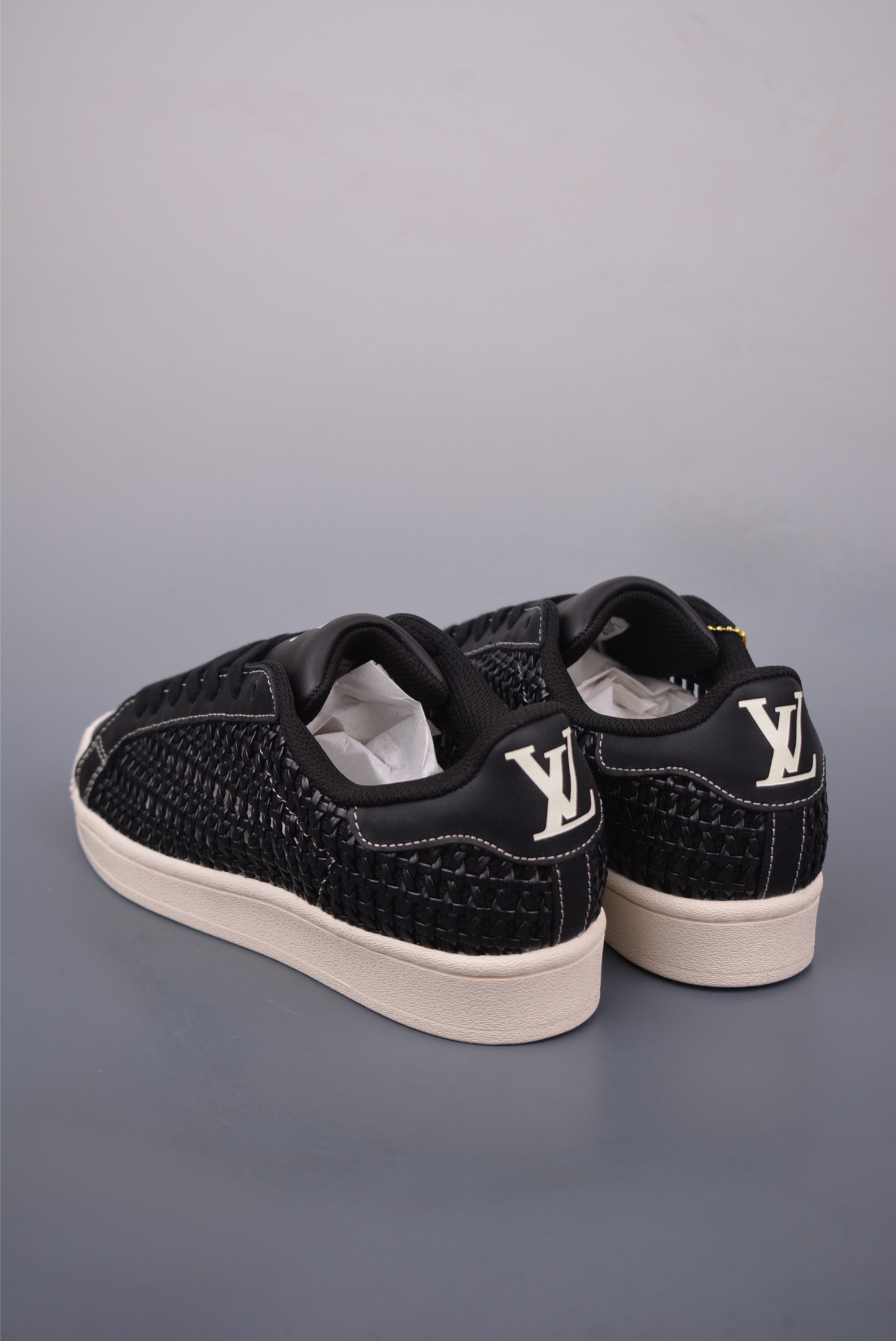 Louis Vuitton x Adidas Originals SUPERSTAR W Sneakers Black and White IE8878