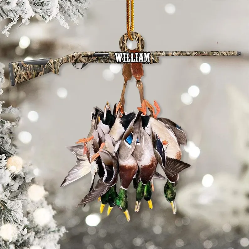 Duck Hunting Christmas Ornament