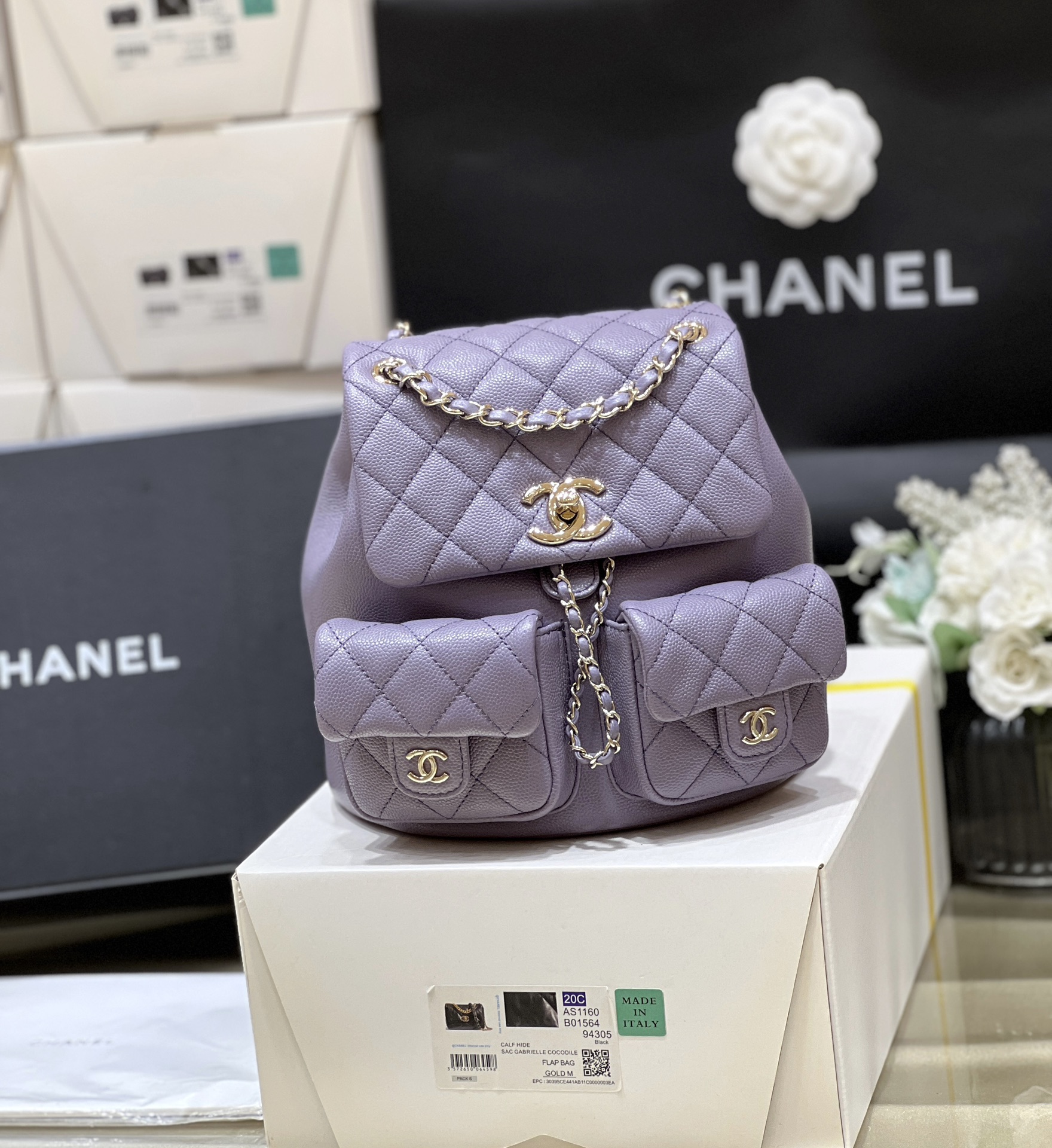 Chanel 24A duma double backpack 3860