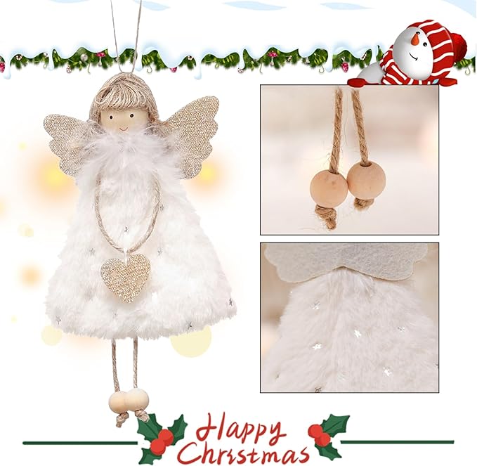 👼👼3 Whimsical Angel Girl Christmas Hanging Decoration Set