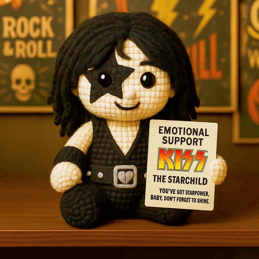 👅KISS 50th Anniversary Emotional Support Crocheted Doll