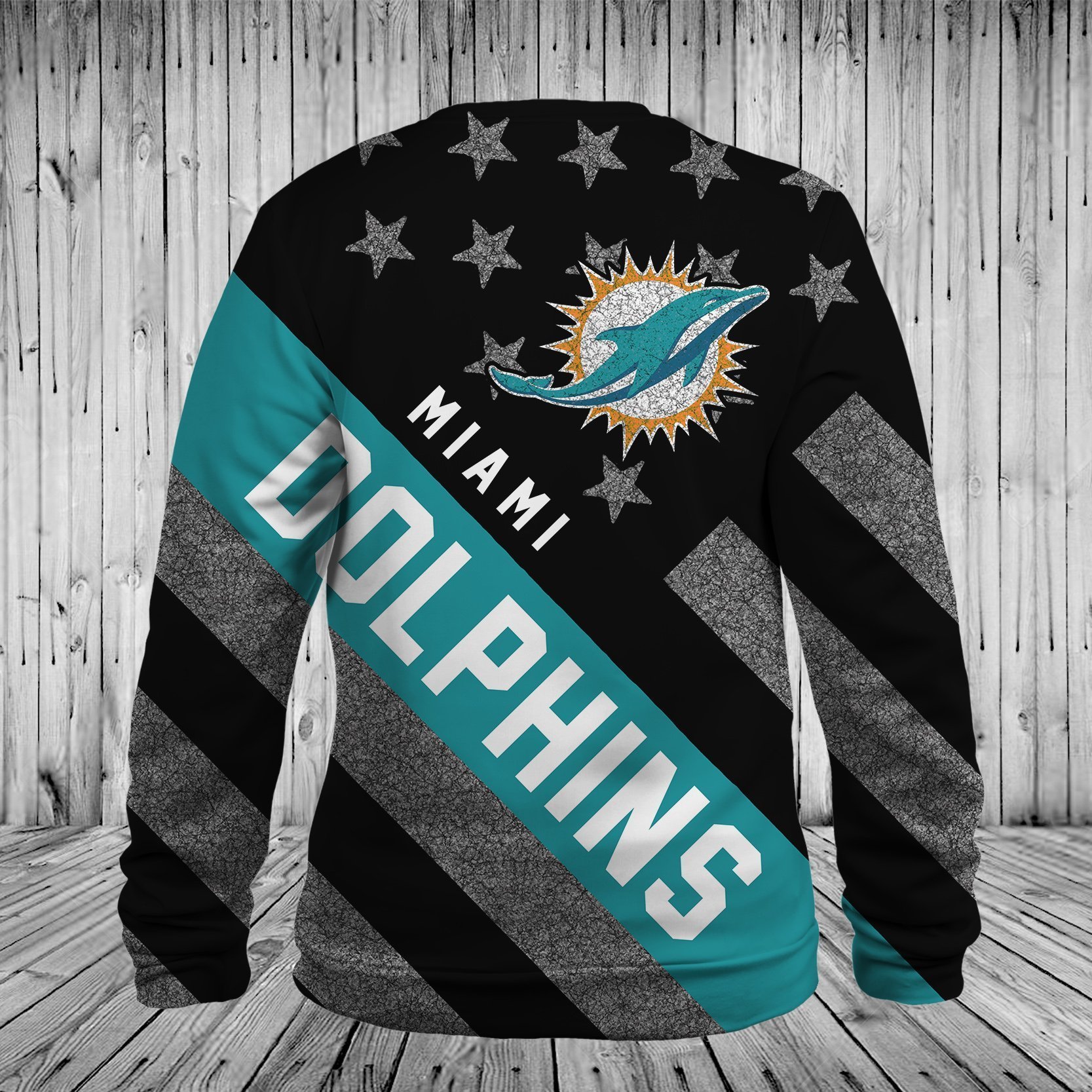 DOLPHINS HOODIE 3D FLAG 544