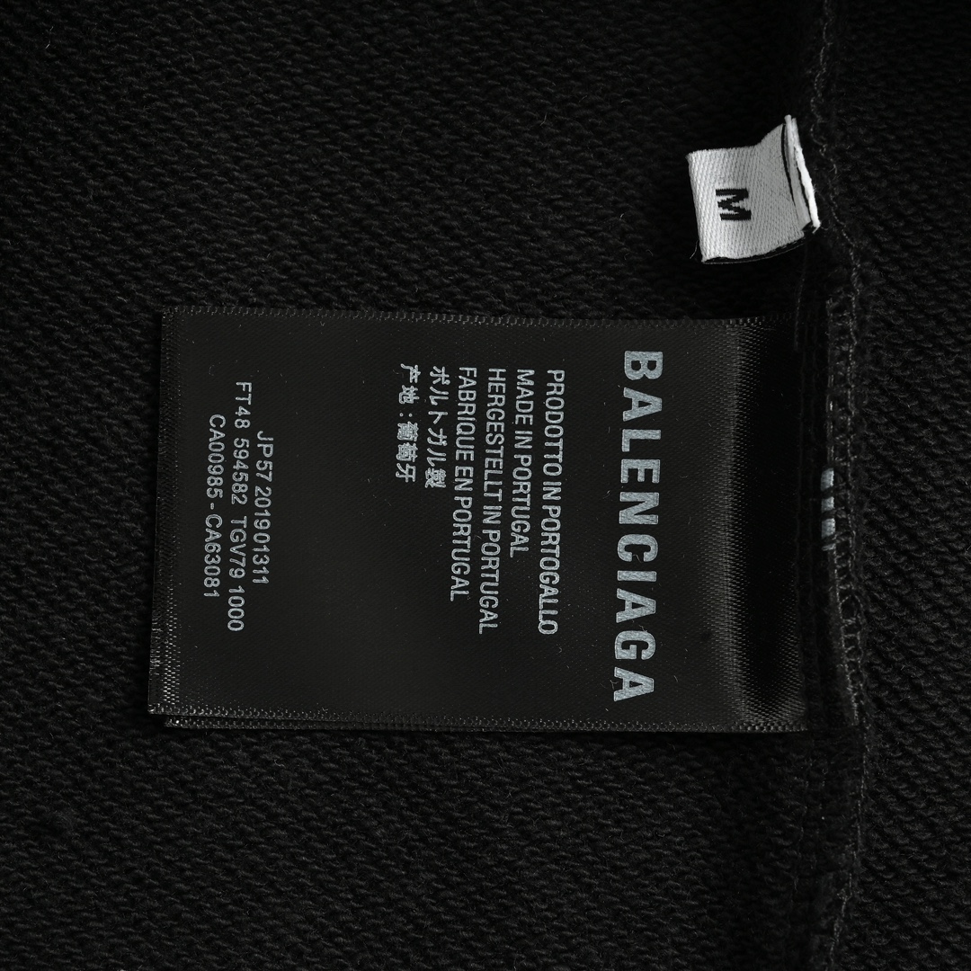 Balenciaga 24Fw double B letter print crew neck sweatshirt