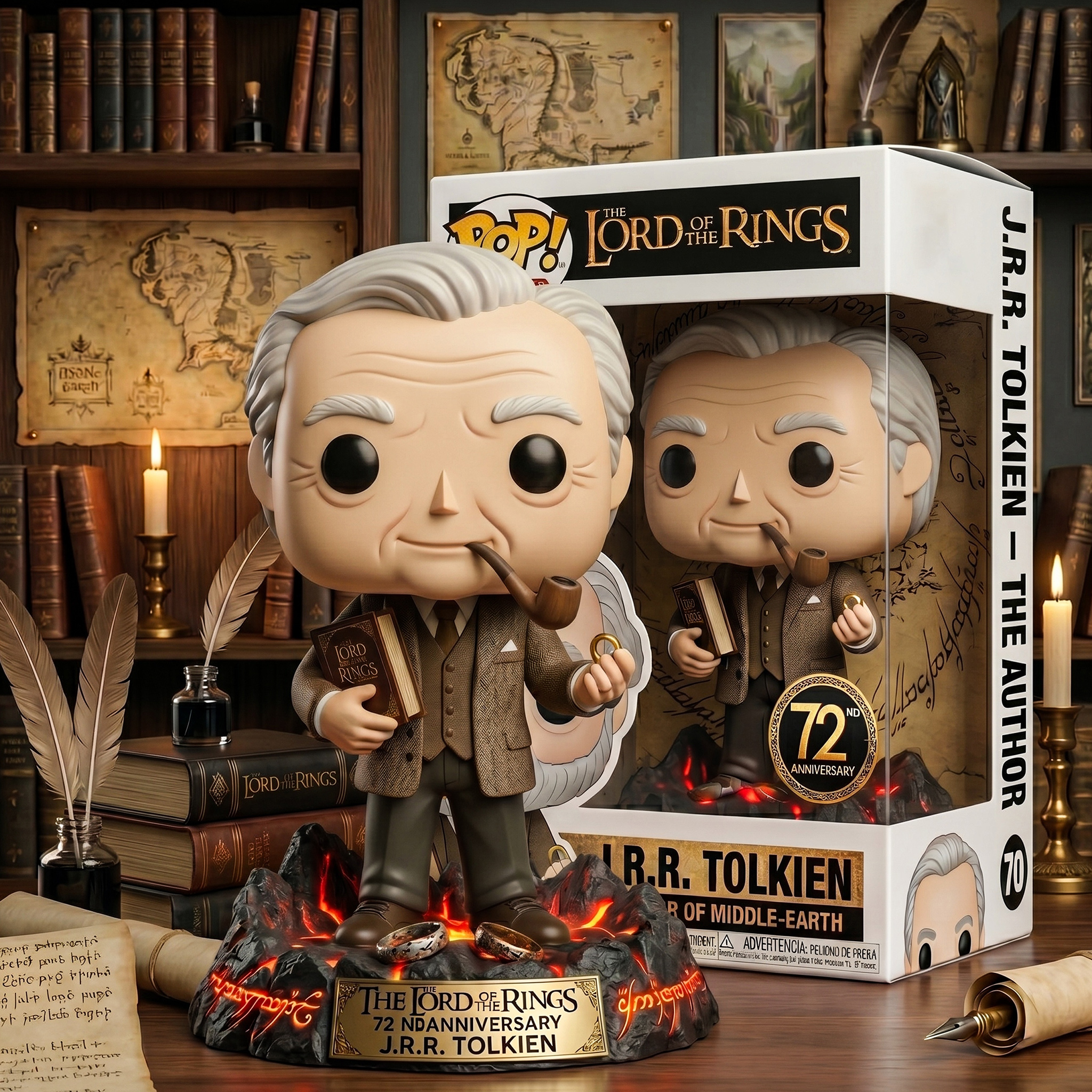 The Lord of the Rings 72nd Anniversary J.R.R. Tolkien Creator of Middle-earth POP Figure