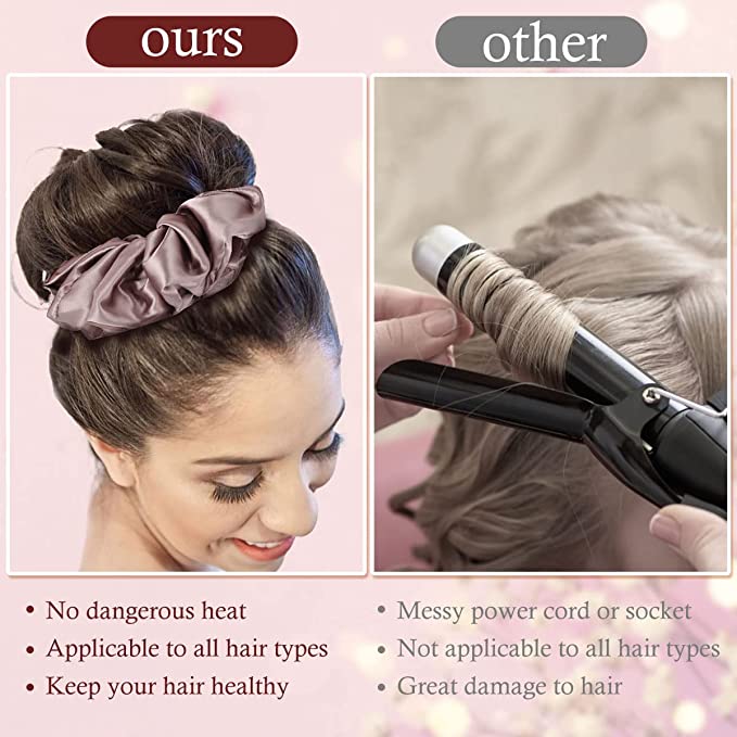 (🔥Last Day Promotion-SAVE 50% OFF) --Heatless Hair Curling Double Scrunchie(3PCS/SET)-BUY 2 SETS GET 10% OFF & FREE SHIPPING
