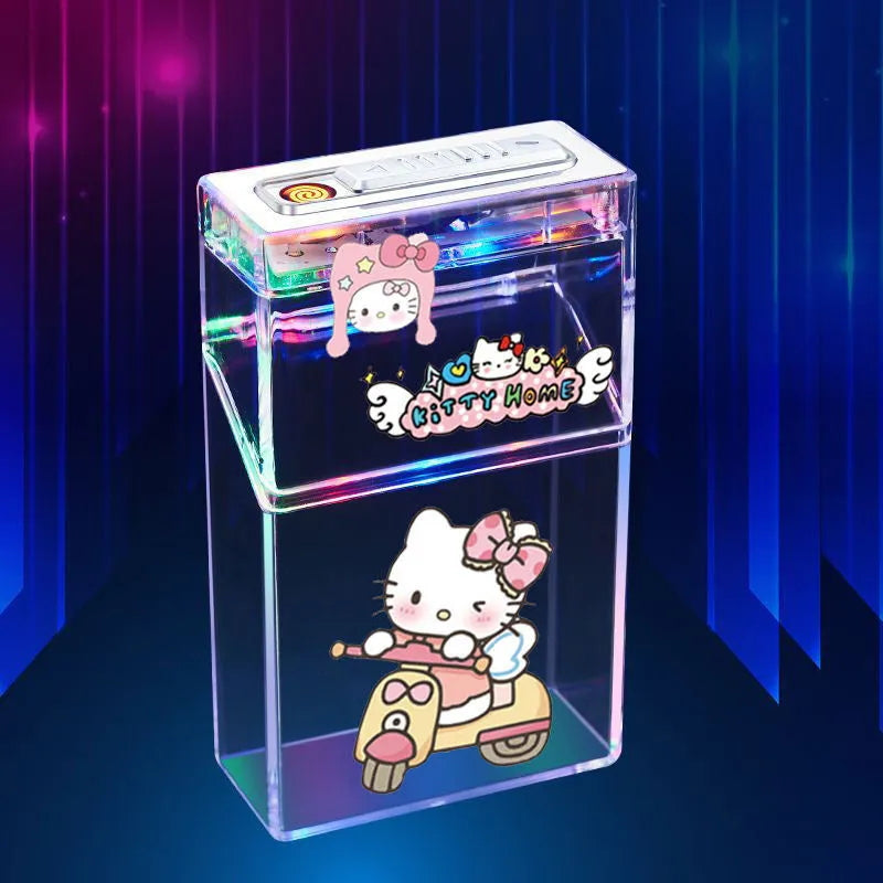 Cute cartoon lighter case with igniter device 20Pcs Ordinary Lighter Case with flashing