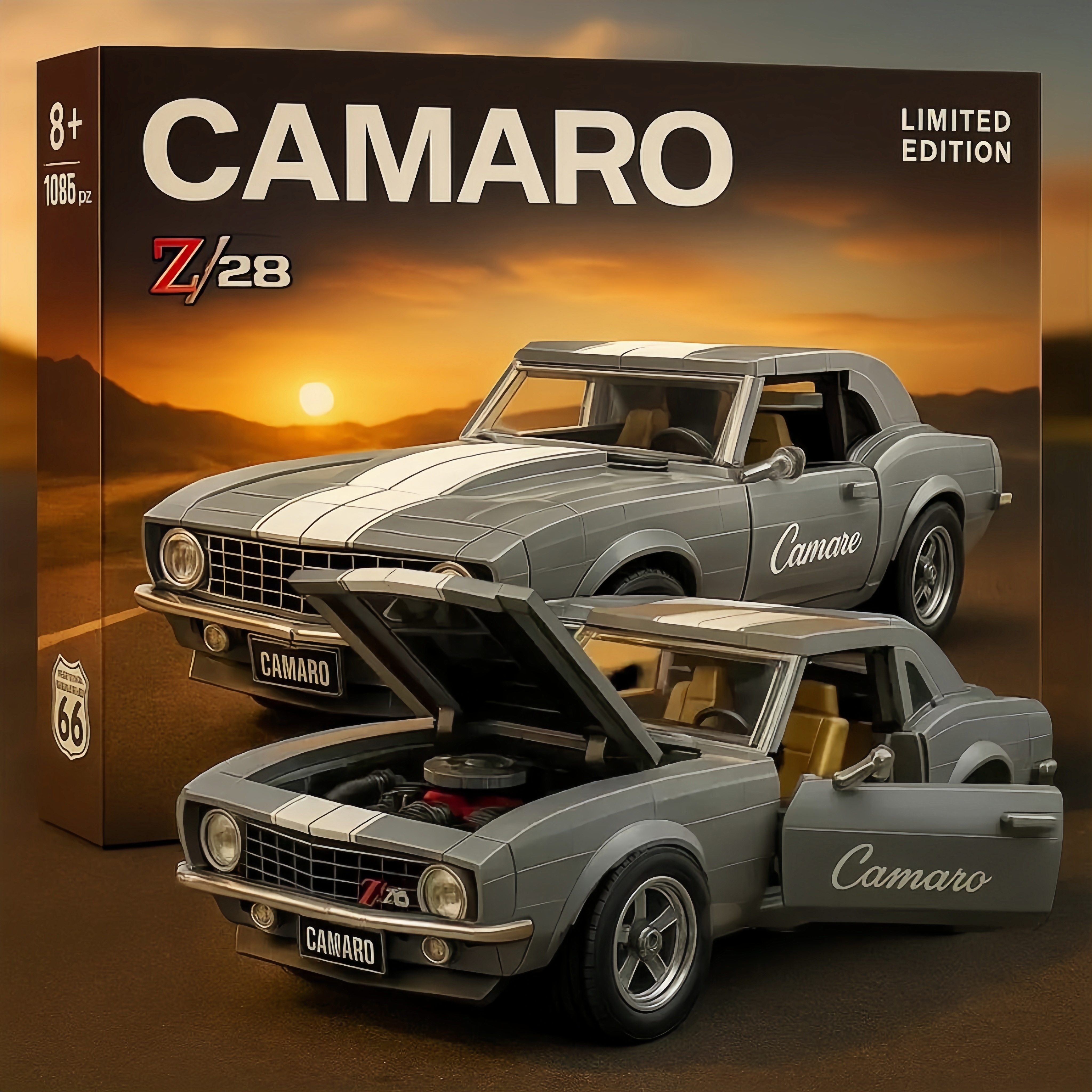 American muscle car building block puzzle