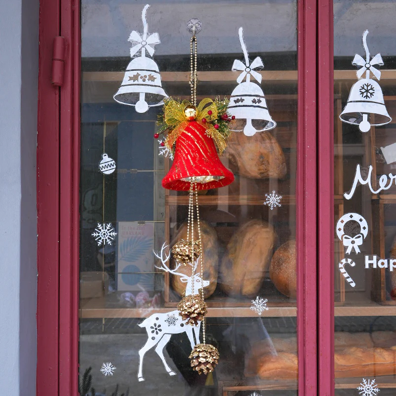 🎄Early Christmas Sale🔥 Christmas Hanging Decoration Red Hanging Bells Balls