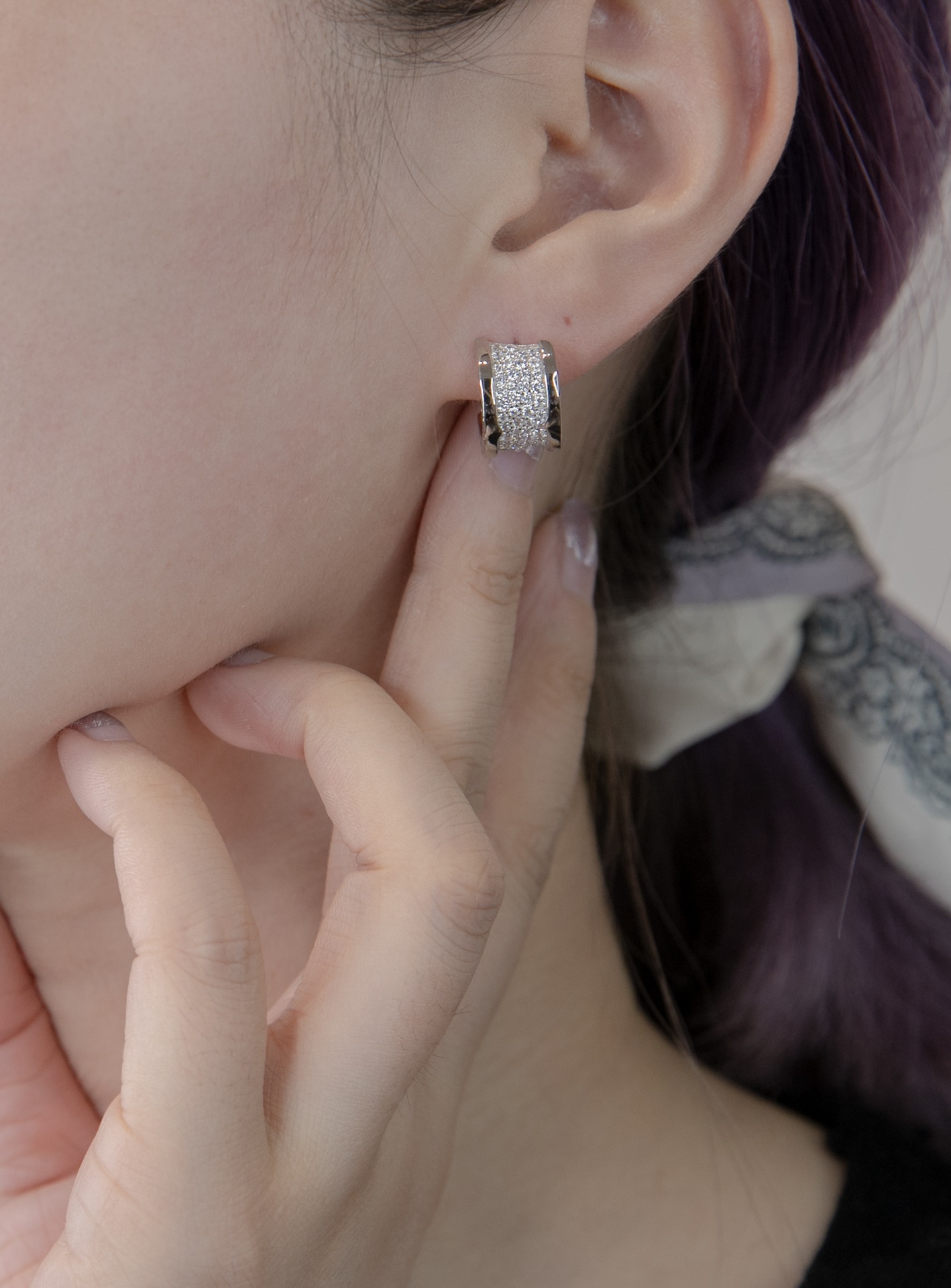 Bulgari Full Diamond Waist Earrings