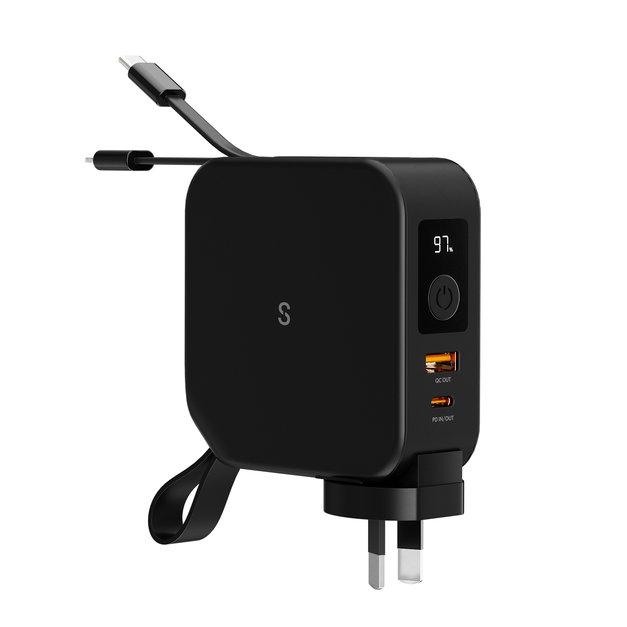 5-in-1 Magnetic Wireless Power Bank with Built-in Cable Prongs
