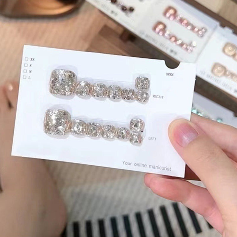 14 Sheets Square Press on Toenails🌈