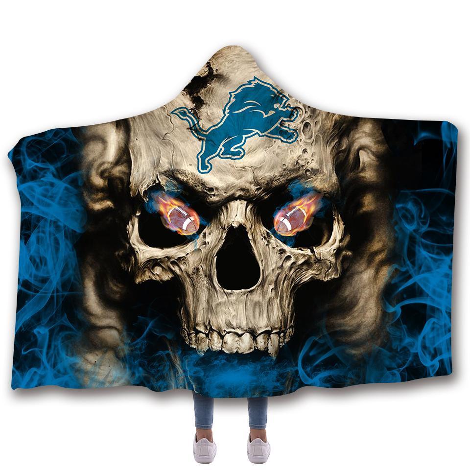 DETROIT LIONS CLASSIC 3D HOODED BLANKET