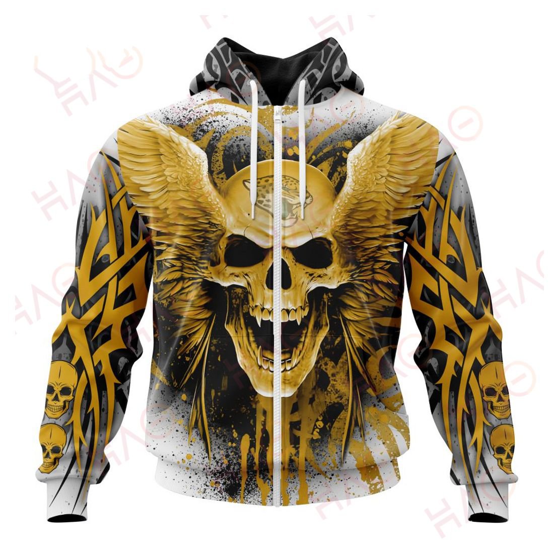 JACKSONVILLE JAGUARS 3D HOODIE SKULL ART