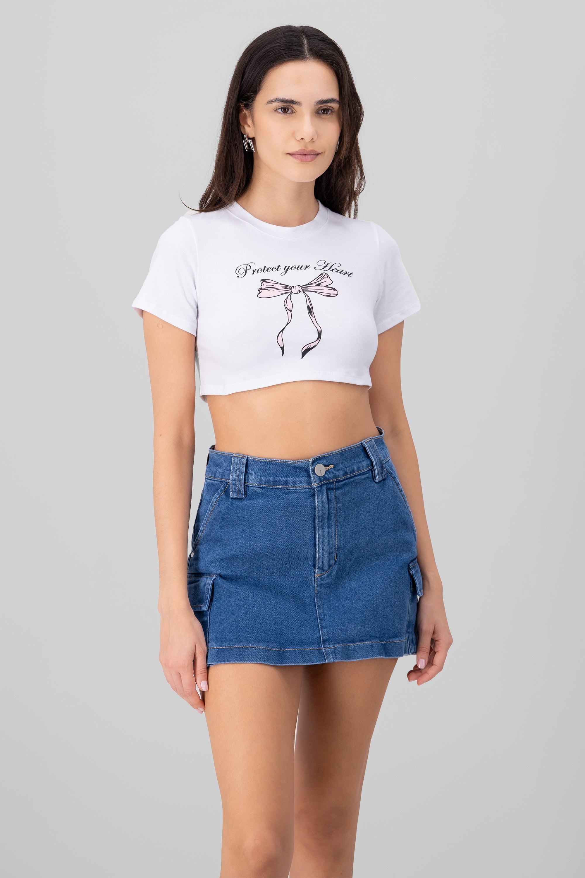 Printed Bow T Shirt