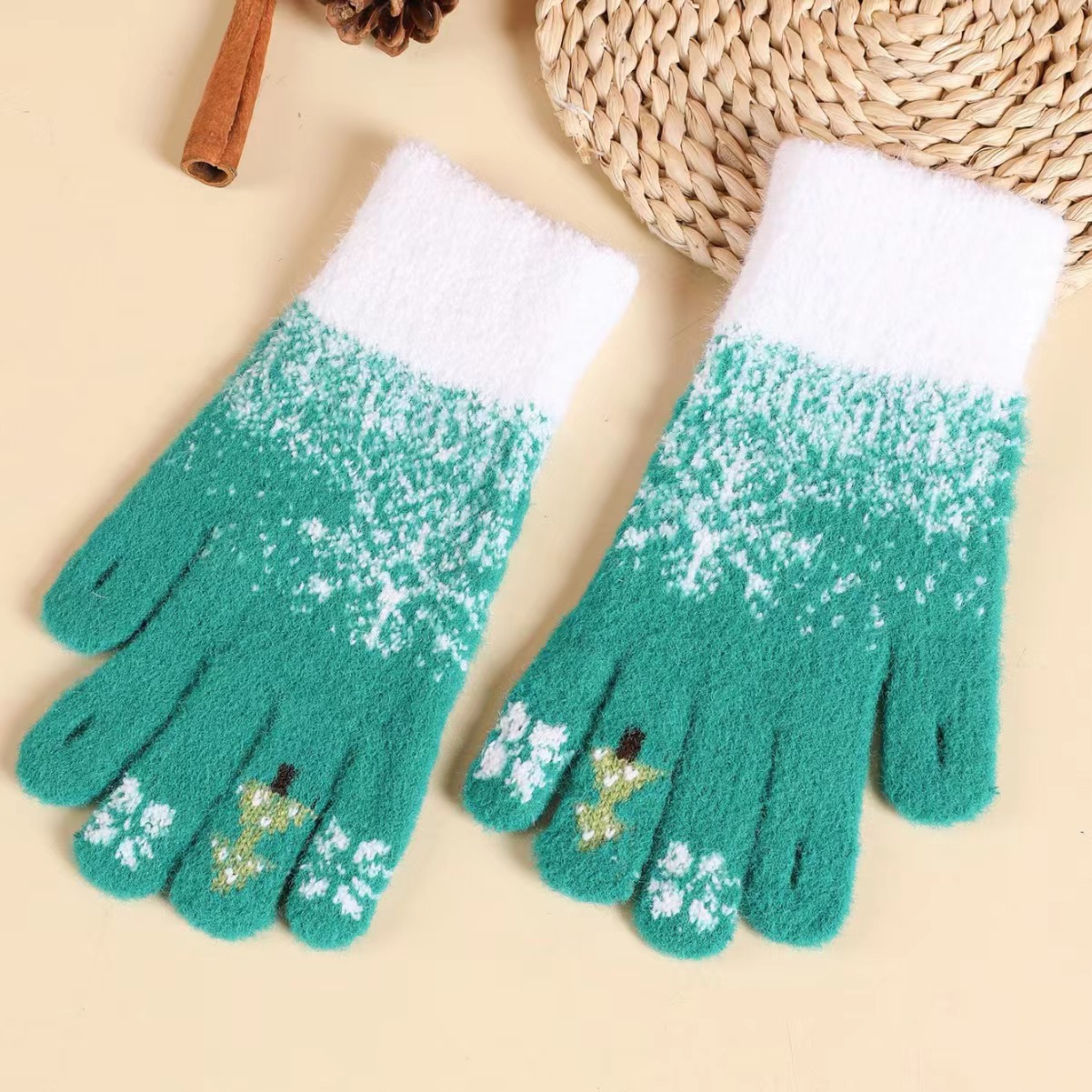 Warm and cold five-finger gloves touch screen outdoor riding