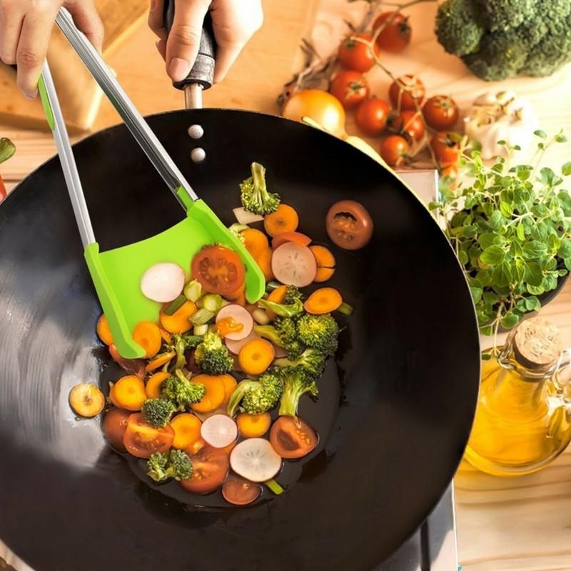 2 In 1 Kitchen Spatula And Tongs