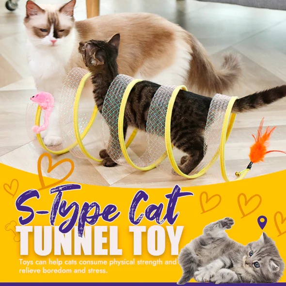 💥50% OFF--Last Day Sale🔥--S-Type Cat Tunnel Toy--BUY 3 GET 15% OFF & FREE SHIPPING