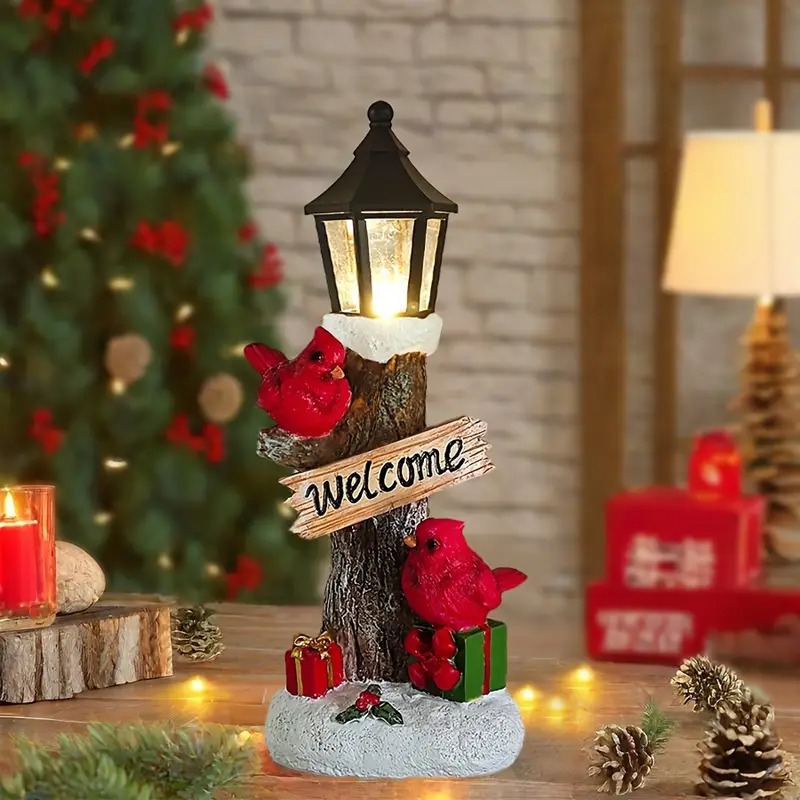 🔥LAST DAY 50% OFF🔥Red Cardinal Christmas Statues with LED Lights