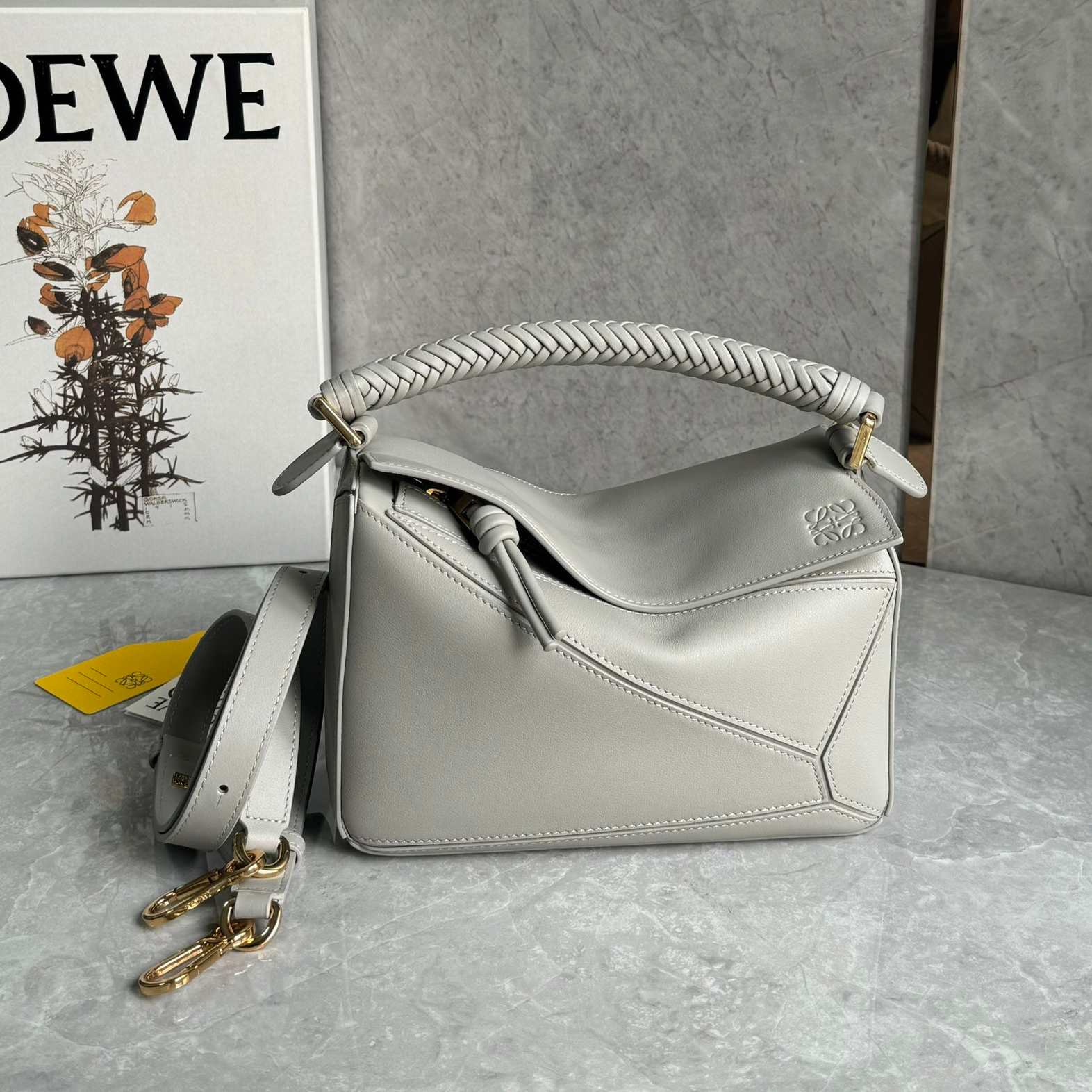Loewe zzle bag with braided handle 0189