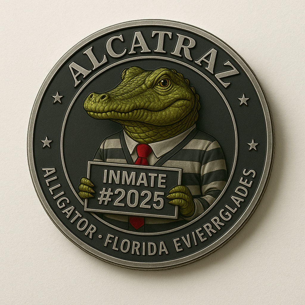 Alcatraz Inmate #2025 – Florida Gator Coin