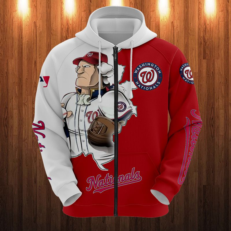 WASHINGTON NATIONALS HOODIES 3D MASCOT DESIGN