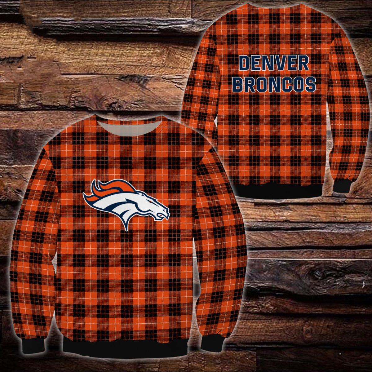 DENVER BRONCOS 3D HOODIE SKULL111