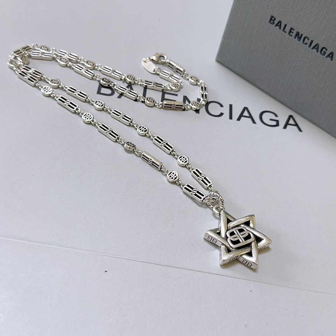 Balenciaga six-pointed star chain necklace